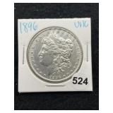 1896 UNC Morgan Silver Dollar Coin