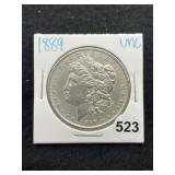 1889 UNC Morgan Silver Dollar Coin