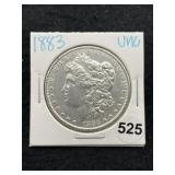 1883 UNC Morgan Silver Dollar Coin