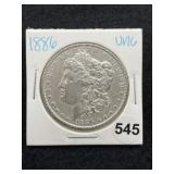 1886 UNC Morgan Silver Dollar Coin