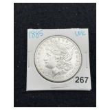 1885 UNC Morgan Silver Dollar Coin