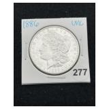 1886 UNC Morgan Silver Dollar Coin