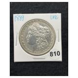 1889 UNC Morgan Silver Dollar Coin