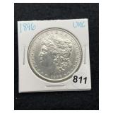1896 UNC Morgan Silver Dollar Coin