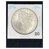 1896 UNC Morgan Silver Dollar Coin