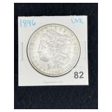 1896 UNC Morgan Silver Dollar Coin