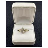 10K Gold & Diamond Ring 3.4 G