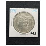 1898 UNC Morgan Silver Dollar Coin
