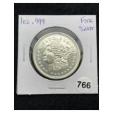 1 Ounce .999 Fine Silver Round Coin