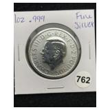 1 Ounce .999 Fine Silver Round Coin