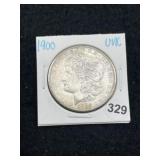 1900 UNC Morgan Silver Dollar Coin