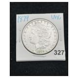 1879 UNC Morgan Silver Dollar Coin