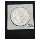 1889 UNC Morgan Silver Dollar Coin
