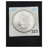 1880 UNC Morgan Silver Dollar Coin