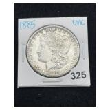 1885 UNC Morgan Silver Dollar Coin