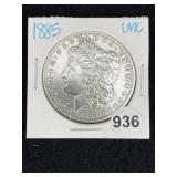 1885 UNC Morgan Silver Dollar Coin