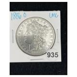 1886 O UNC Morgan Silver Dollar Coin