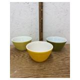 3 PYREX BOWLS