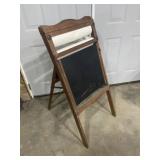 ANTIQUE CHALK BOARD WITH PAPER ROLLER