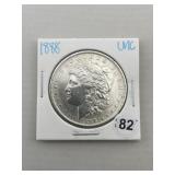 1888 UNC Morgan Silver Dollar Coin