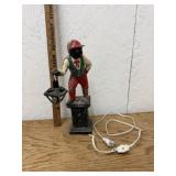 ANTIQUE CAST IRON LAMP