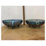 2 CARNIVAL GLASS BOWLS