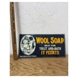 WOOL SOAP TIN SIGN