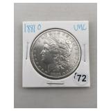 1881 O UNC Morgan Silver Dollar Coin