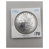 1886 UNC Morgan Silver Dollar Coin