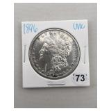 1896 UNC Morgan Silver Dollar Coin