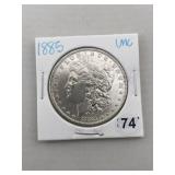 1885 UNC Morgan Silver Dollar Coin