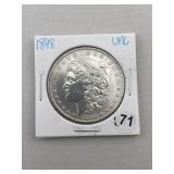 1898 UNC Morgan Silver Dollar Coin