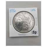 1886 UNC Morgan Silver Dollar Coin