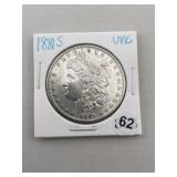 1881 S UNC Morgan Silver Dollar Coin