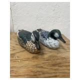 2 WOODEN DUCKS