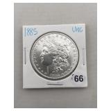 1885 UNC Morgan Silver Dollar Coin