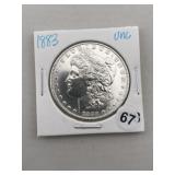 1883 UNC Morgan Silver Dollar Coin