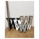 GROUP OF "W" LETTERS