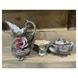 3 PIECES OF GLASSWARE