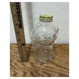 ANTIQUE GRAPETTE CAT BOTTLE WITH LID
