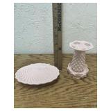 PINK MILK GLASS SET