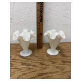 2 FENTON VASES