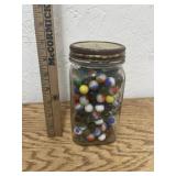 MASON JAR OF MARBLES