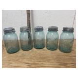 5 MASON JARS