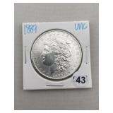 1889 UNC Morgan Silver Dollar Coin