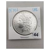 1879 S UNC Morgan Silver Dollar Coin