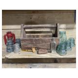 WOODEN TOOL BOX, ETC
