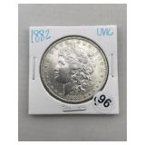 1882 UNC Morgan Silver Dollar Coin