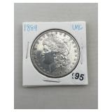 1889 UNC Morgan Silver Dollar Coin