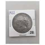 1922 Peace Silver Dollar Coin